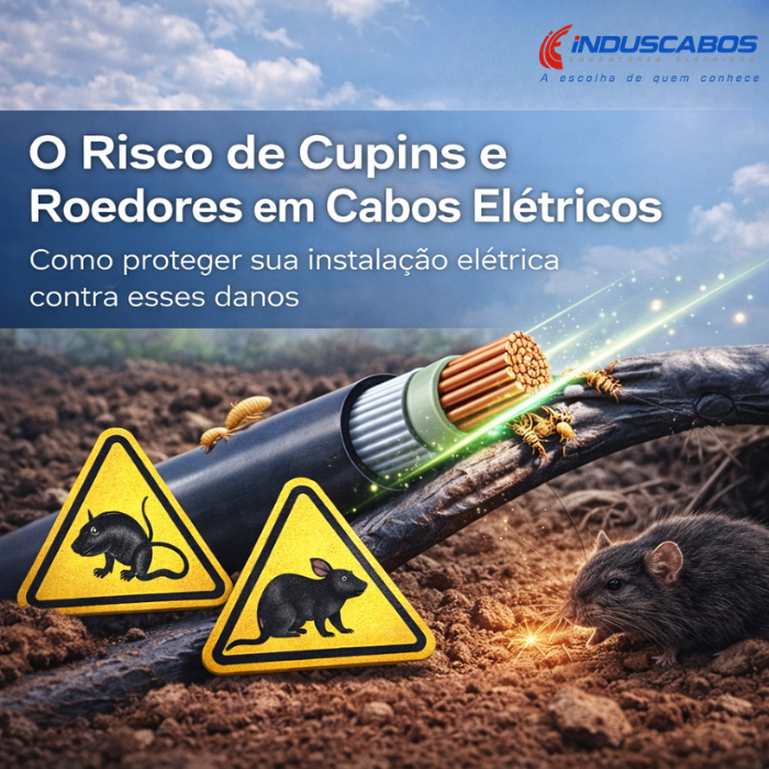 O risco de cupins e roedores em cabos elétricos